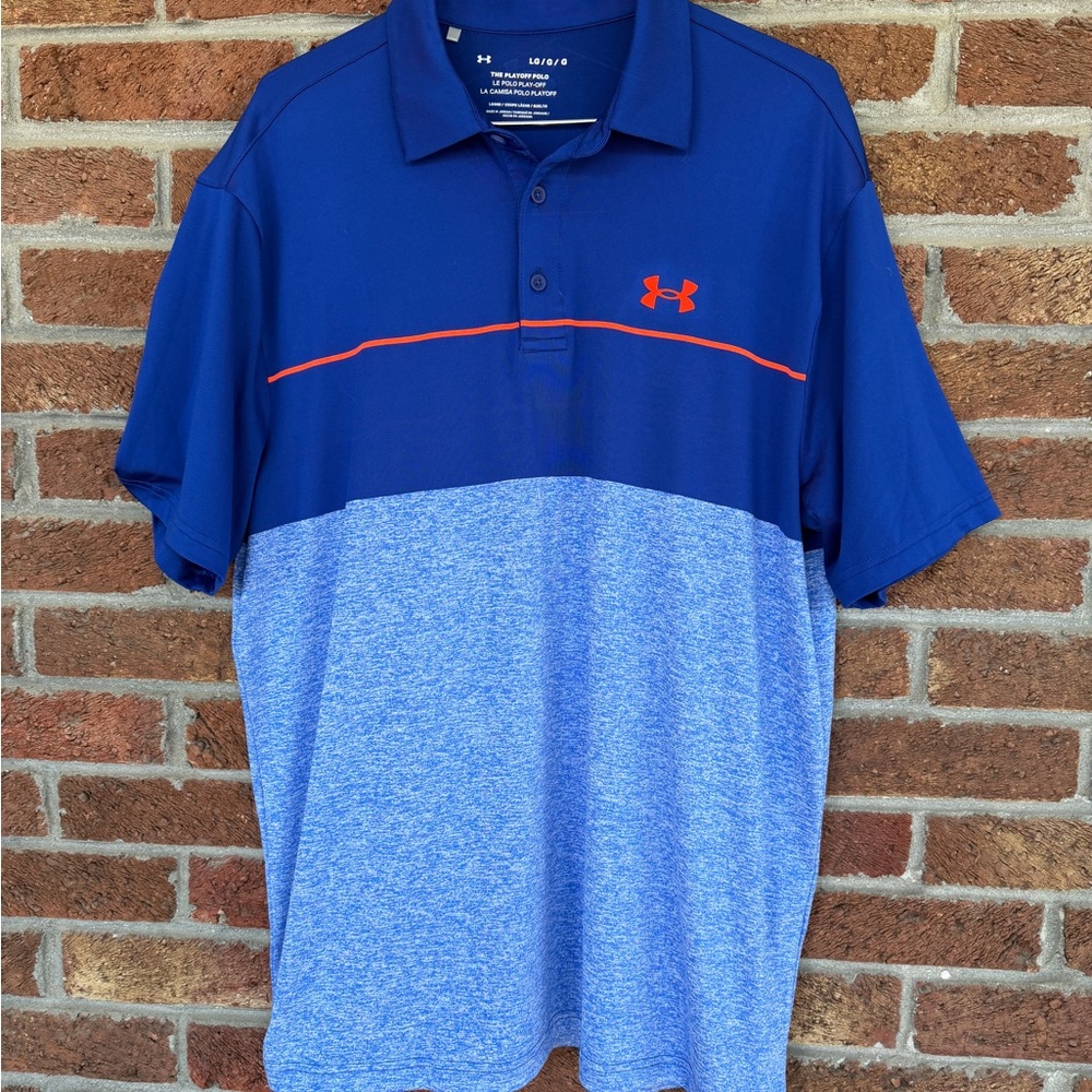 Under Armour Men's Blue Polo Shirt. Large